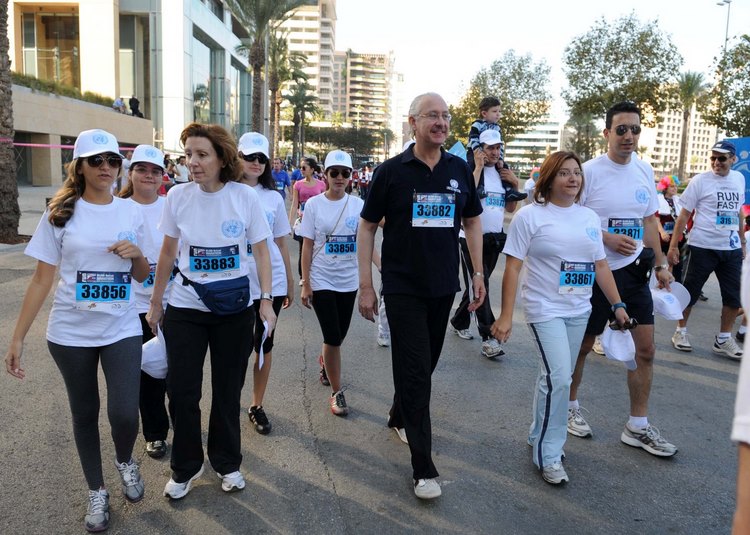 UN Staff run in Beirut marathon for International Year of Youth